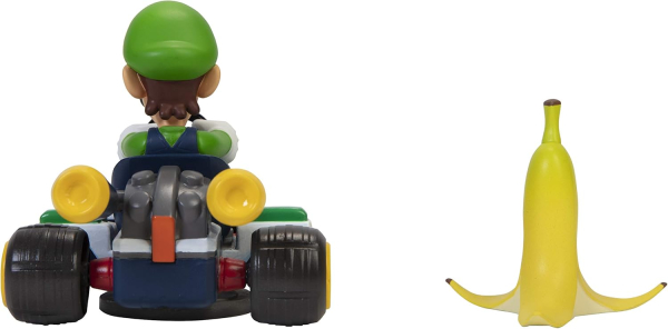 Nintendo MARIOKART Spin Out Kart "Luigi" mit Banane